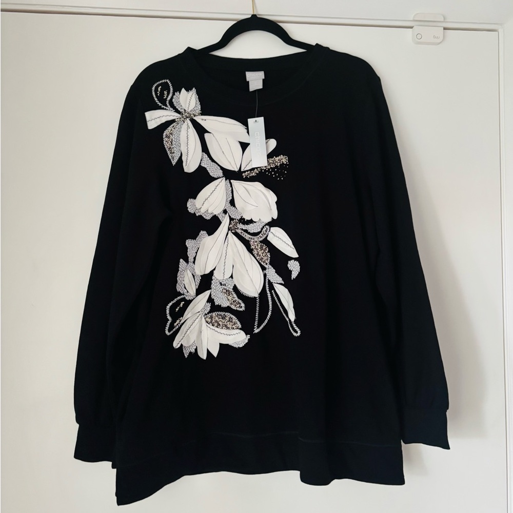 NWT Chicos black tunic